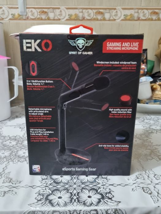 Microfone Gaming Com Fio SPIRIT OF GAMER MIC-ECO