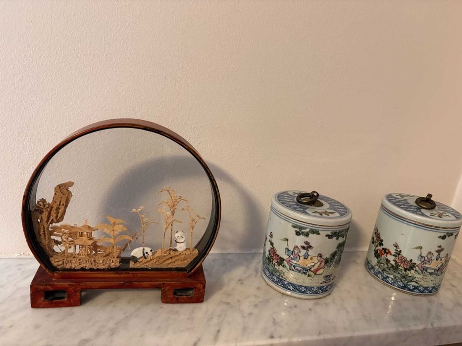 Diorama orientalna z drewna korkowego