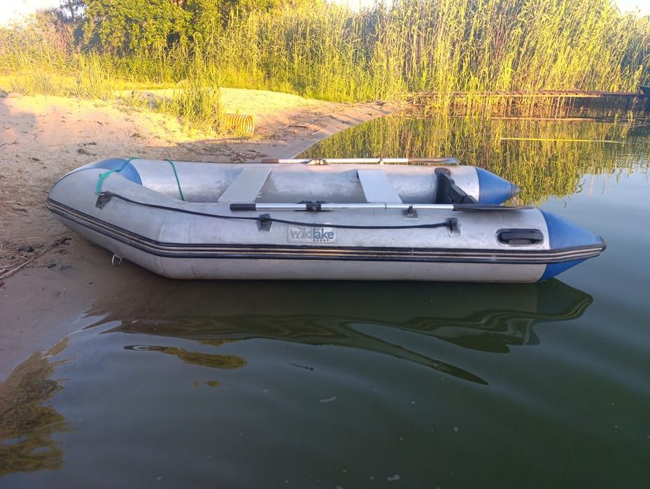 Ponton Wędkarski Wild Lake 320 Twarda Aluminiowa Podłoga Wiosła
