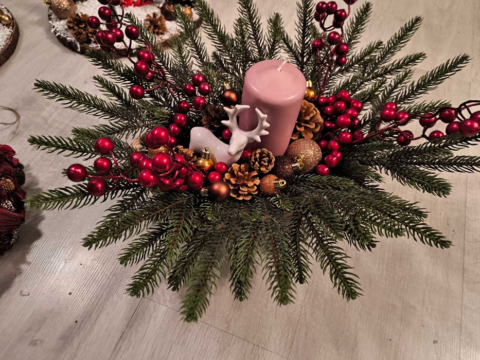 Stroik świąteczny wianek na święta Boże Narodzenie