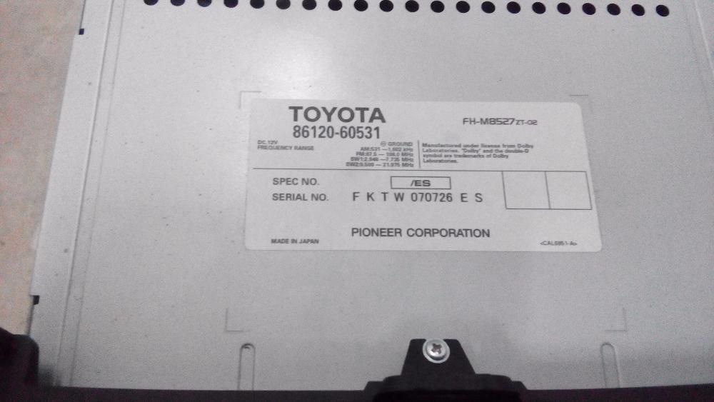 Consola Rádio Land Cruiser- original
