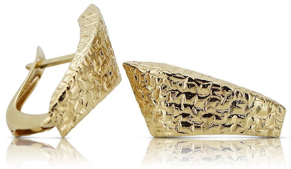 Złote włoskie kolczyki z żółtego złoto 14k 585 cen032y Wrocław