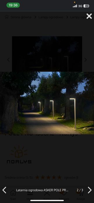 Nowy Słupki lampy zewnętrzne norlys