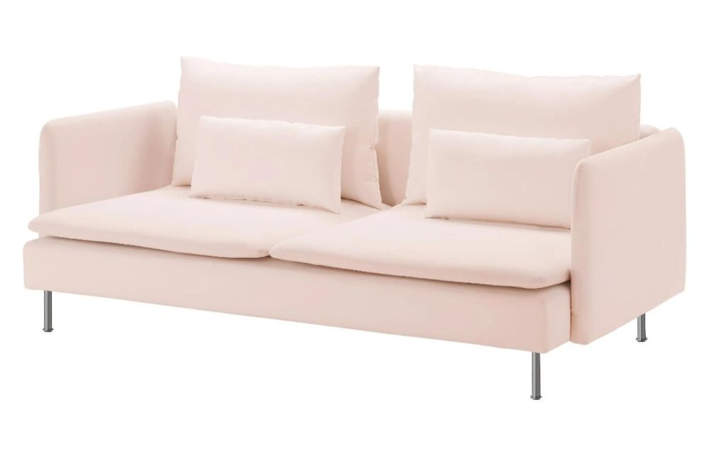 IKEA SÖDERHAMN pokrycie  Sofy  3-osobowa, Samsta jasnoróżowy