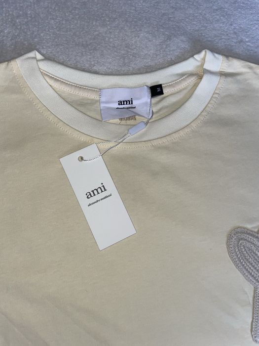 T shirt Bege da AMI Paris