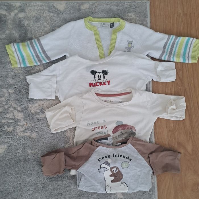 Lote t-shirts + Casaco 9-12 meses
