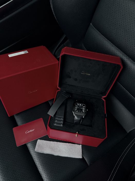 Cartier Santos Black ADLC Steel