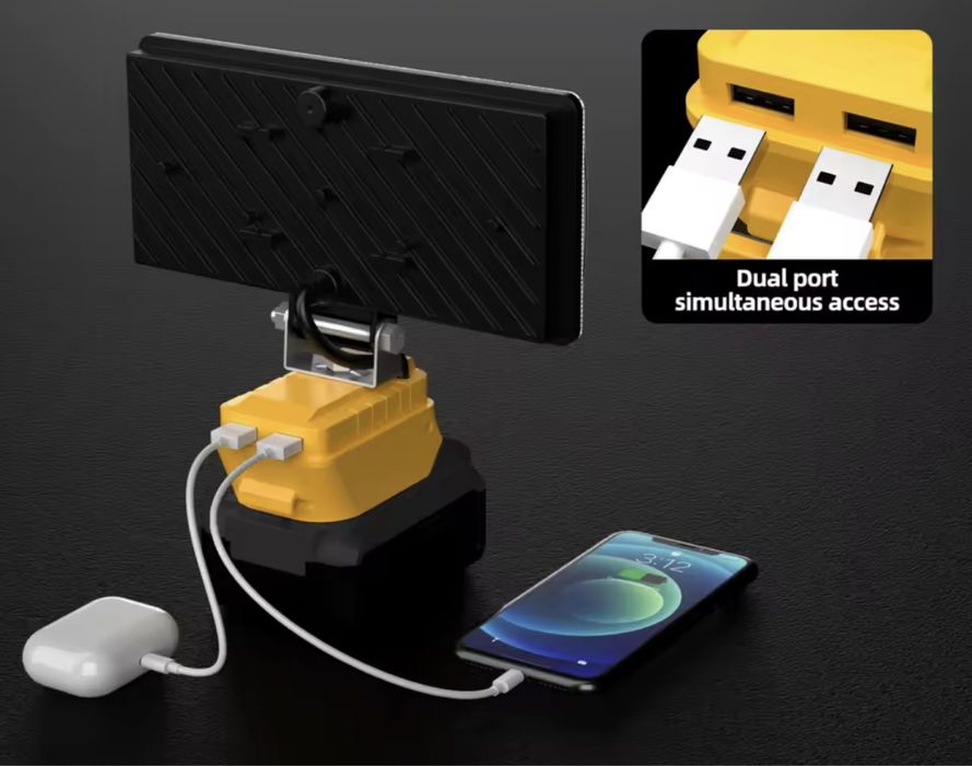 Бездротовий світлодіодний робочий ліхтар павербанк лампа на dewalt нов