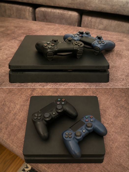 PS4 Slim 500GB + 2 Comandos+ 11 Jogos
