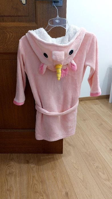 Szlafrok dziewczęcy jednorożec