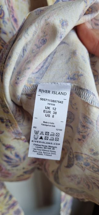 River Island sukienka boho na lato viscoza L