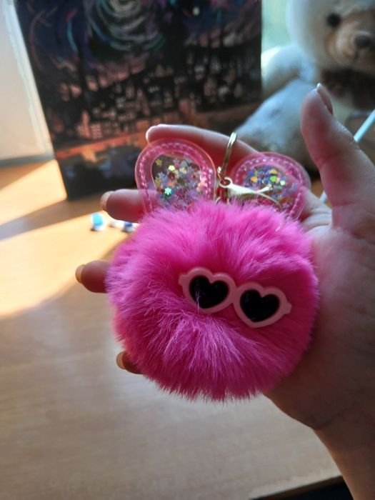 Брелок на ключи, розовый