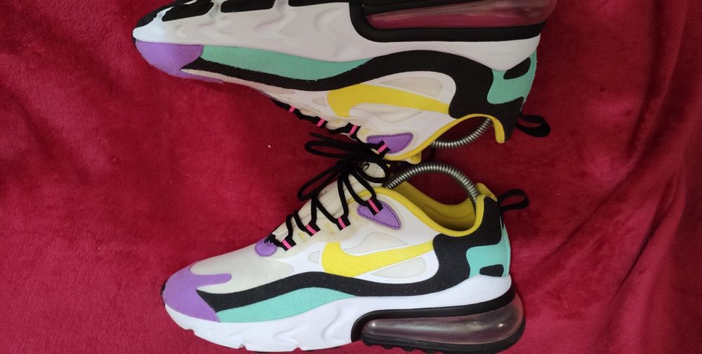 Buty Nike Air Max  270 React  bright Violet  white sneakersy Top stan