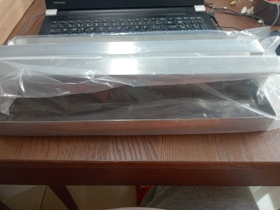Conjunto 2 Suportes Toalhas Zunto 40cm (Novos) – Aço Inox (S/ Furos)