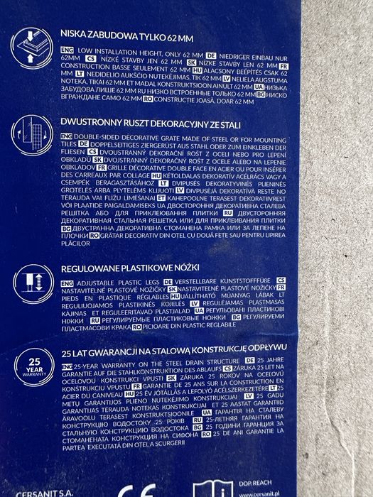 Odpływ liniowy dwustronny Cersanit Tako