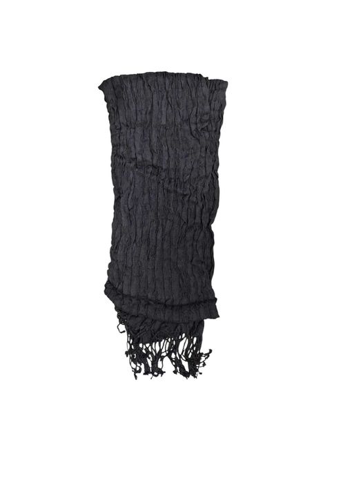 OVS czarny szalik damski z frędzlami jesień / wiosna rozm. 20 X 180 CM