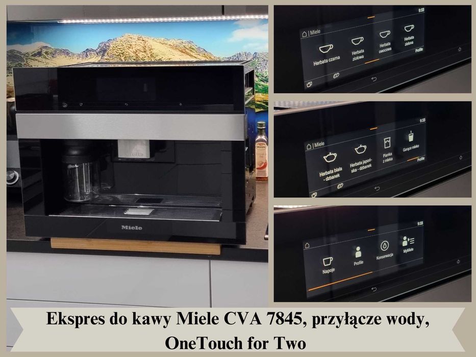 Kawiarka, ekspres do kawy Miele CVA 7845 czarny, przyłącze wody