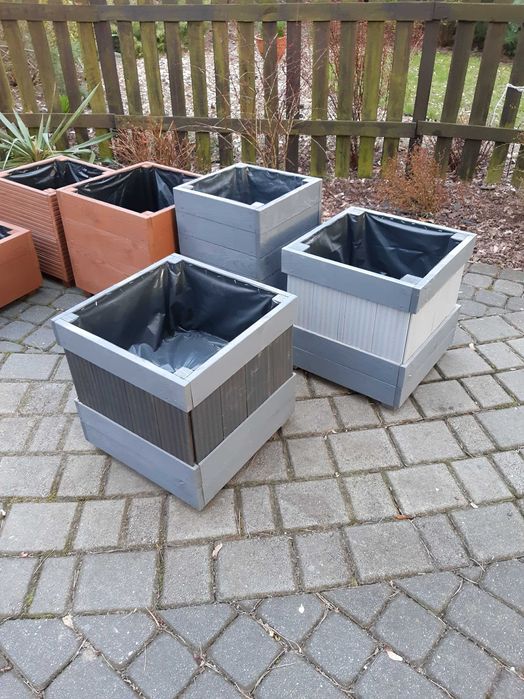 doniczki ogrodowe donice drewniane