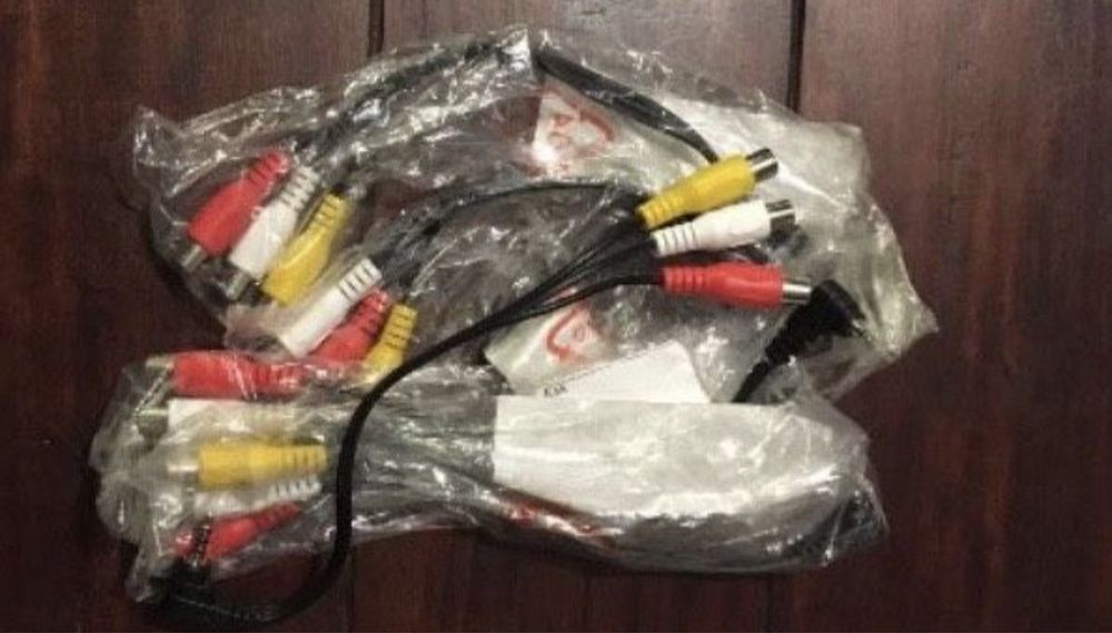 Kabelek 3xRCA (cinch) na mały jack - krótki przewód, przejściówka
