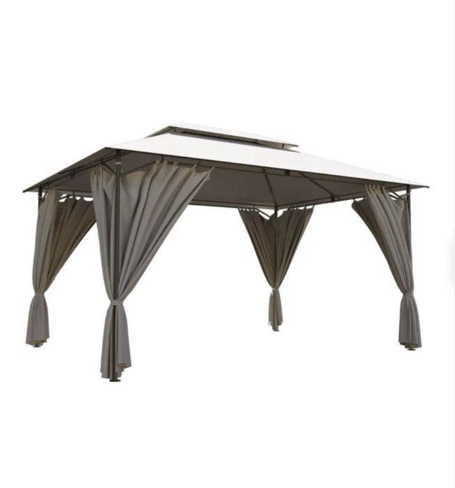 Pérgola de Metal NATERIAL OXIS Taupe 3x4 m