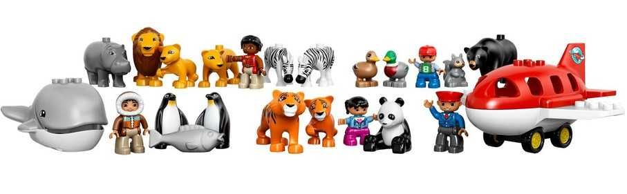 Lego DUPLO 10805 Dookoła świata kompletny zestaw karton instrukcja samolot statek 163 elementy
