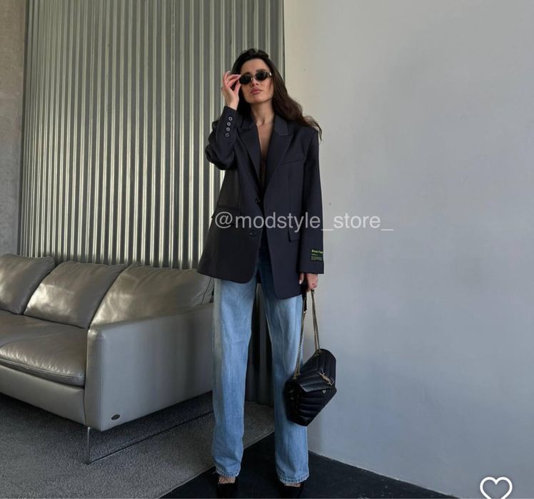 Жакет пиджак серый графитовый