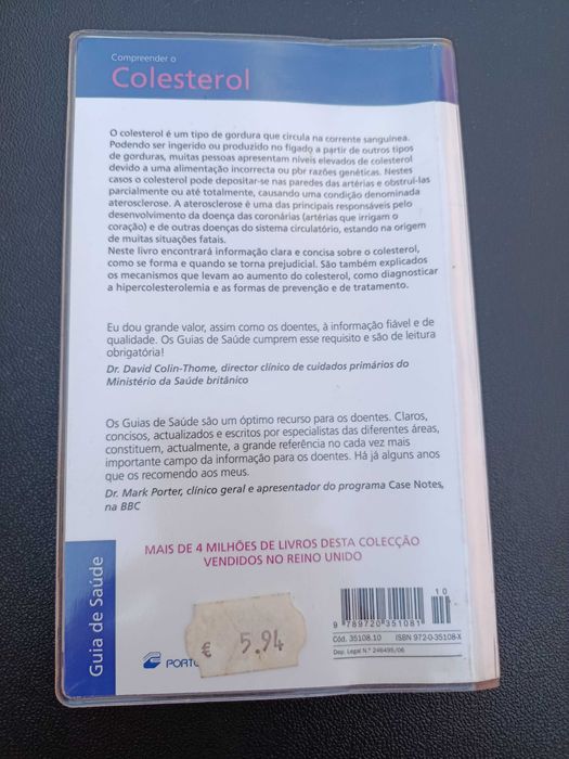 Livro "Compreender o Colesterol", de Mike Laker