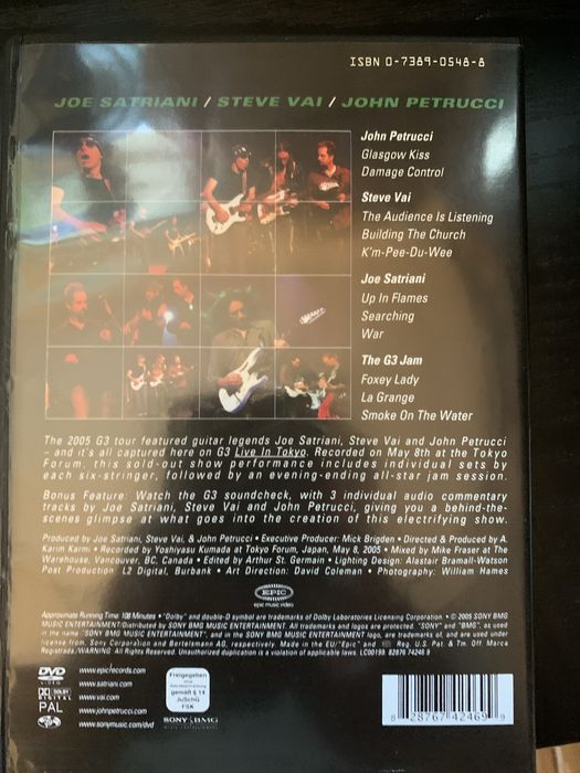 Koncert DVD G3 Satriani Vai Petrucci
