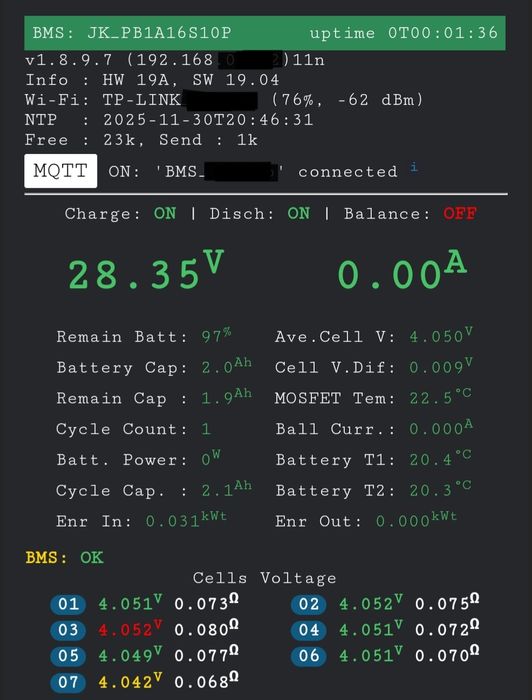 Wi-Fi Модуль для віддаленого контролю Smart BMS JBD JK