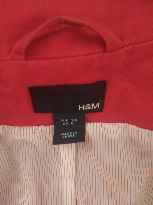 Płaszcz płaszczyk czerwony H&M