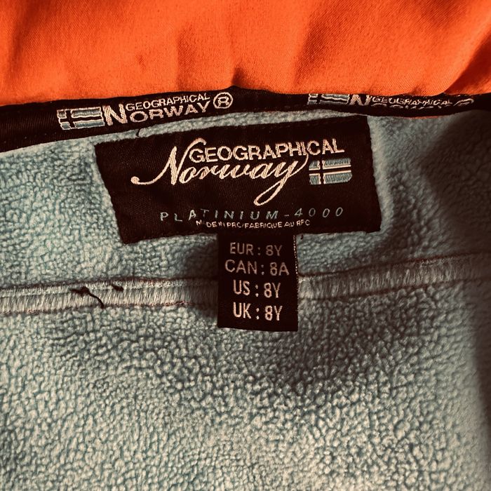 Casaco Norway Geographical Criança 8 Anos | Softshell Laranja