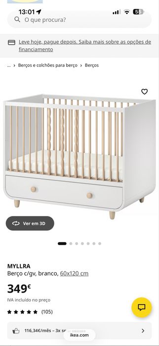 Berço ikea MYLLRA