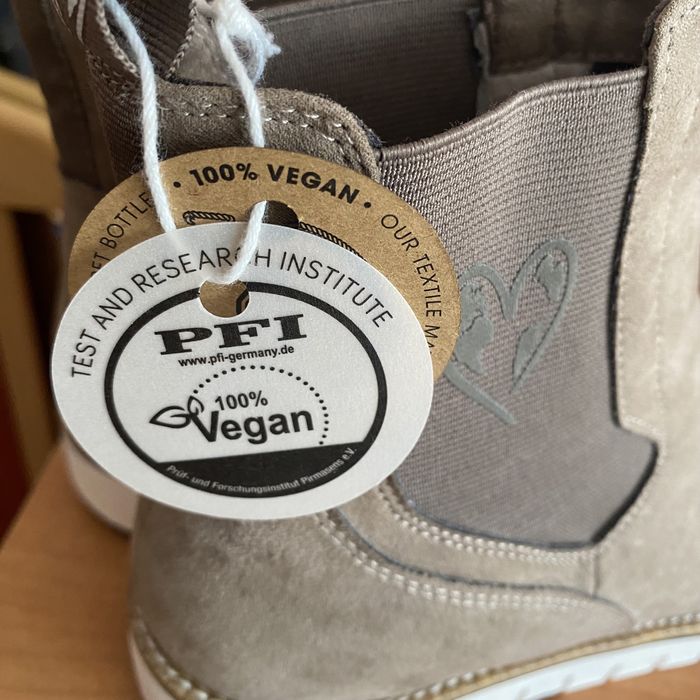 Nowe Botki Marco Tozzi Earth Edition | Wegańskie Sztyblety | Beżowe39