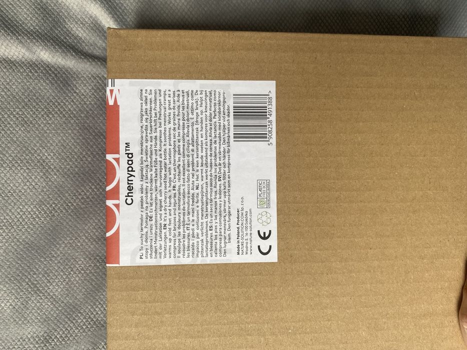 Termofor z pestkami wiśni i lawendą