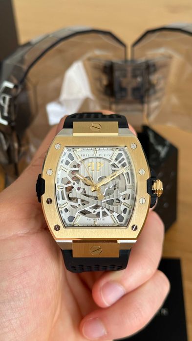 Relógio Philipp Plein Automático 44mm – Novo (Com caixa, garantia e fatura)