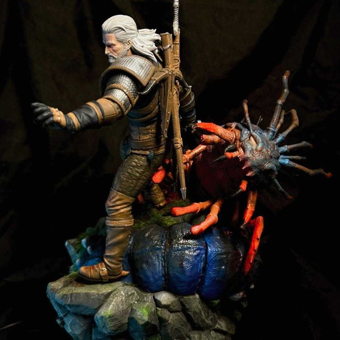 Figurka Geralt, Wiedźmin, Ręcznie Malowana