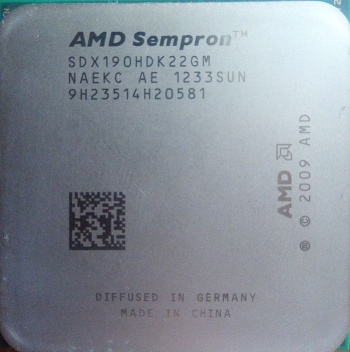 AMD Sempron 190 2.5GHz, 2 ядра, socket AM3.