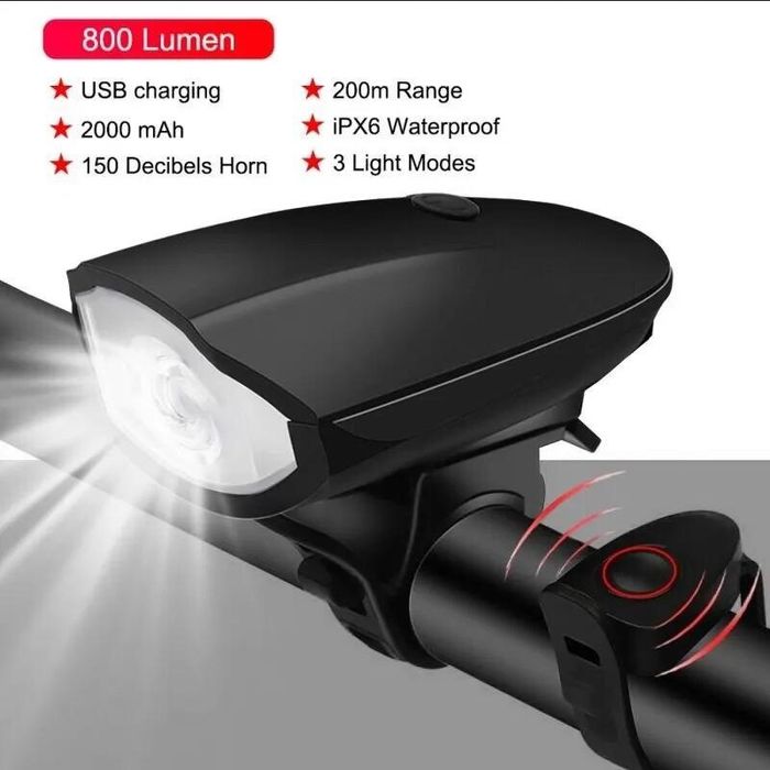 Вело фонарь с сигналом