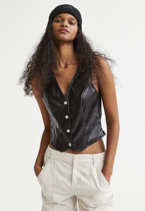 Жилетка костюмна hm штучна шкіра