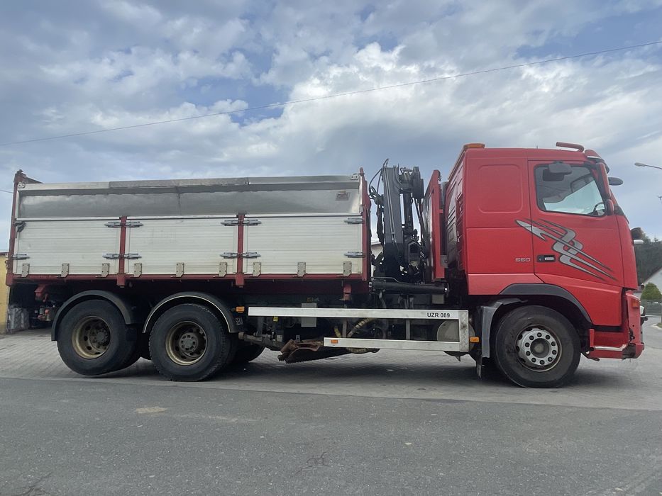 VOLVO FH16 6x2 550 KM wywrotka hds HIAB 6x4, Schmidt specjalny