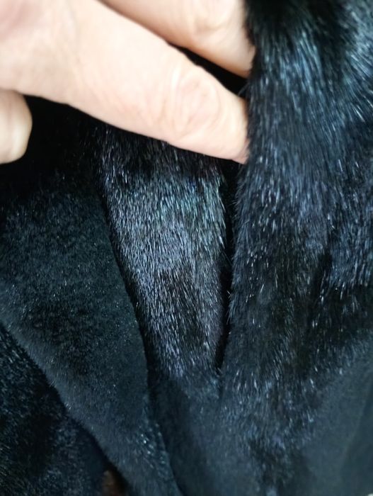 Mink. Дл 100см. Норковая шуба с соболем. Натуральная шуба