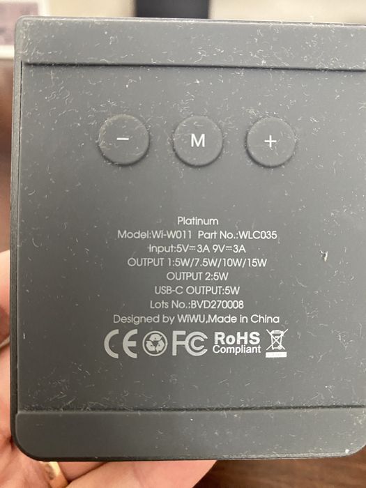 Док-станція 3в1 WIWU WI-W011 Бездротовий зарядний пристрій