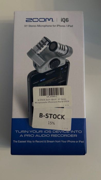 ZOOM IQ6 XY – XY Stereo Microphone for iPhone and iPad