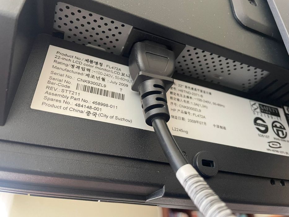 Monitor, HP L2245wg64739029848833126