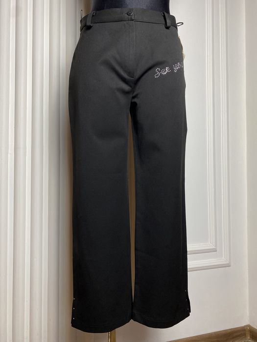 Spodnie damskie czarne proste 38 S/M M Ciao Bella  bawełna cekiny