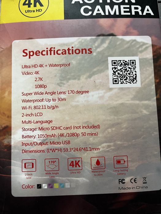 Экшн-камера DVR SPORT S3R Wi Fi 4к