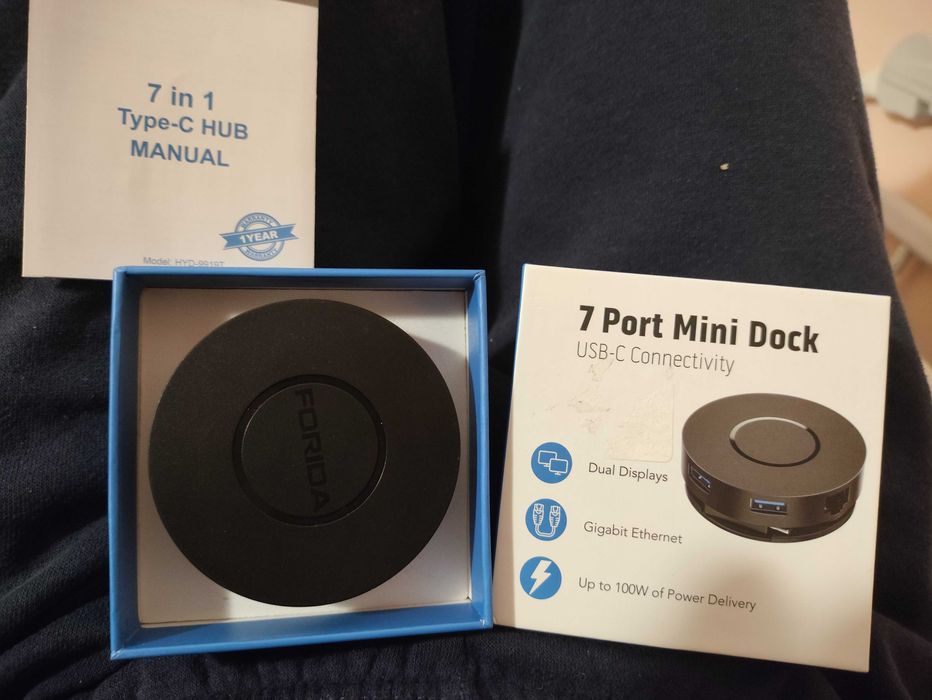 Mini Dock станція 7 в 1, hub порт реплікатоп