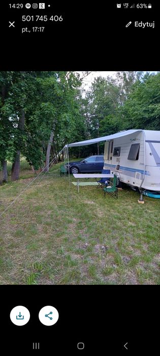 Markiza daszek 4x2.5m tarp do przyczepy kempingowej hobby kedra kamper