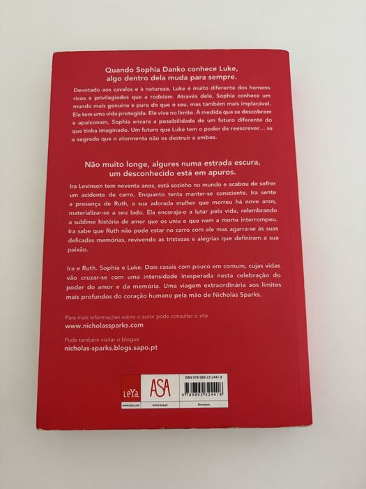Livro Uma Vida ao Teu Lado - Nicholas Sparks