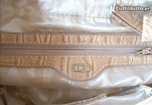 Mala original  pele e tecido Gussaci cor bege -  ÚLTIMOS DIAS